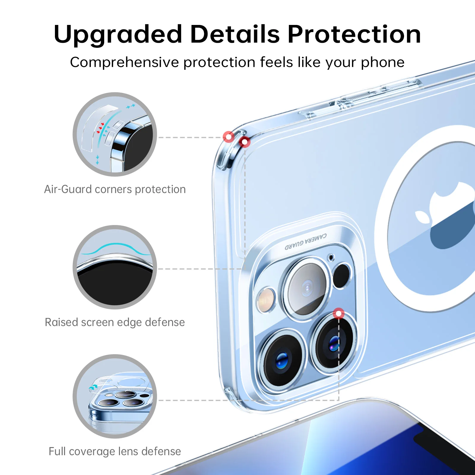 ESR Magnetic Case for iPhone 13 Pro Max Macsafe Wireless Charging Magnet Clear HaloLock | Мобильные телефоны и аксессуары