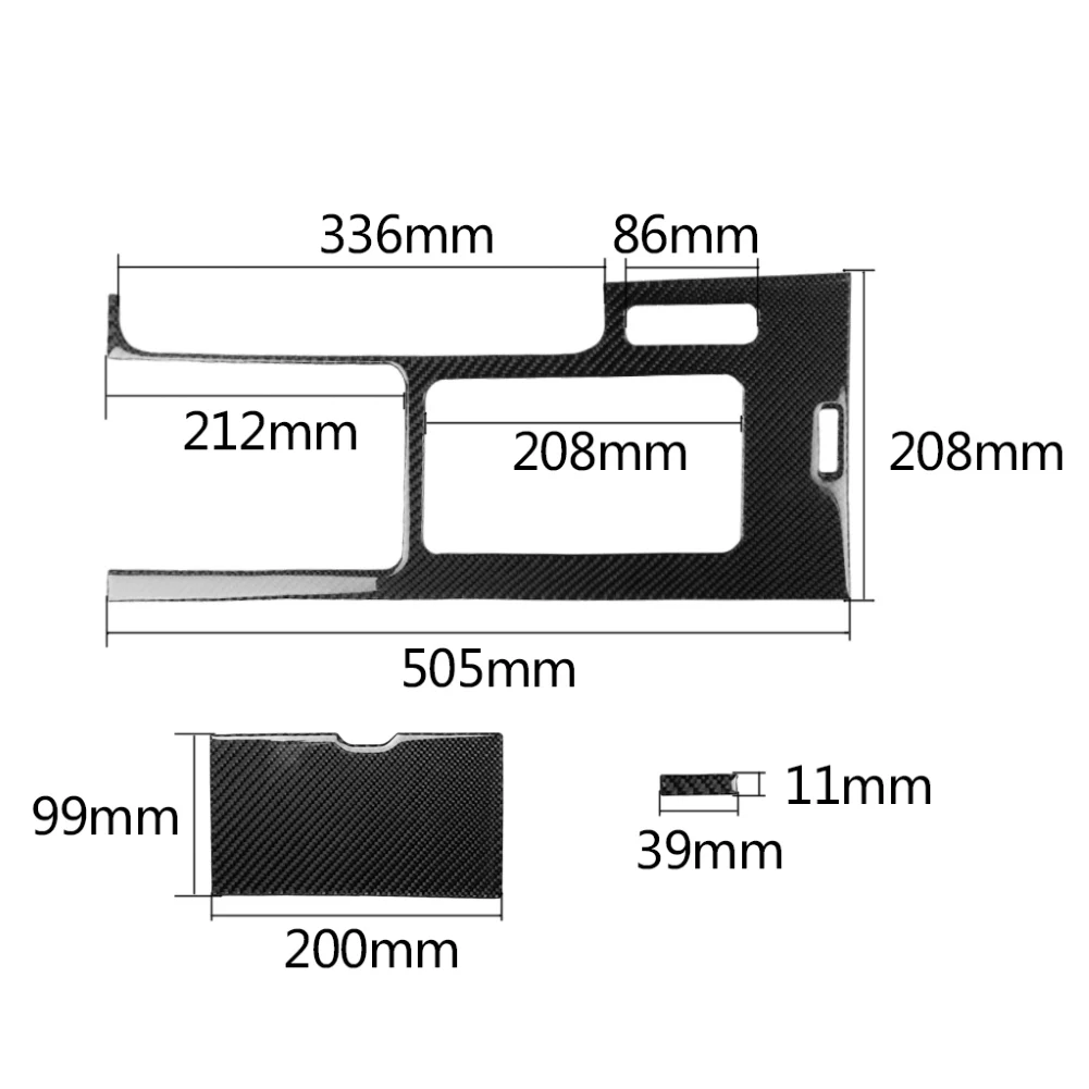 

Carbon Fiber Car Gear Shift Storage Panel Trim Sticker for Ford Mustang 09-13
