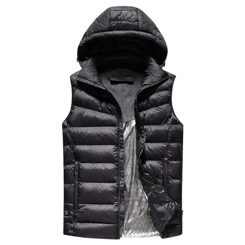 

LJ474 Men Hooded Waistcoat 2019 Fashion Brand Male Sleeveless Jacket Zipper Pocket Gilet Casual Keep warm Cotton Men Vest
