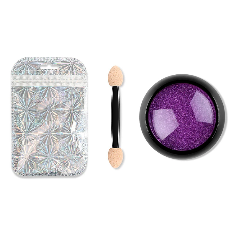 1 Box Glitter for Nails Holographic Dip Powder Mirror Polishing Chrome Pigments Nail Art Decorations Laser Dazzling Dust | Красота и