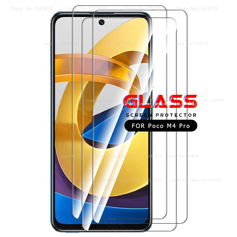 Чехол для poco m4 pro 5G 3 шт. закаленное стекло xiaomi m 4 m4pro nfc защитное Защитная пленка