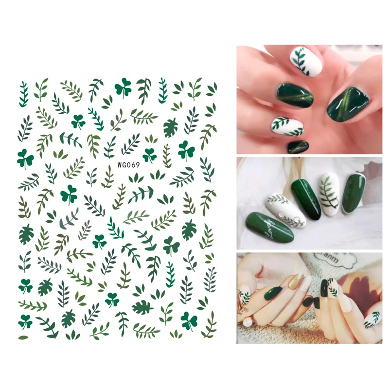 

10PCS Cartoon Animal Bunny Panda Nail Art Sticker Leaf Avocado Art Deco Applique Fruit Watermelon Cherry Strawberry Orange Set