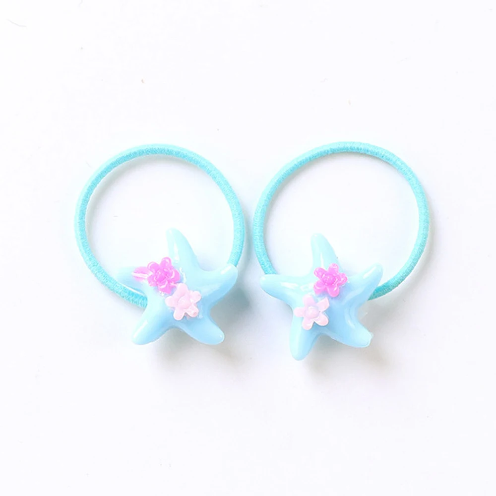 2PCS/Set Cute Cartoon Elastic Hair Rope for Kids Baby Girls Children Lovely Flower Cherry Bee Ponytail Rubber Accessories | Детская