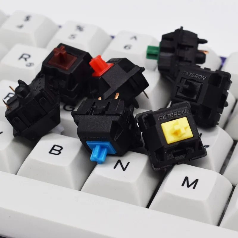 

Custom Gateron 5pin Switch Mechanical Keyboard Black Housing Mx Switches Red Black Brown Blue Tactile Linear Gaming Axis Shaft