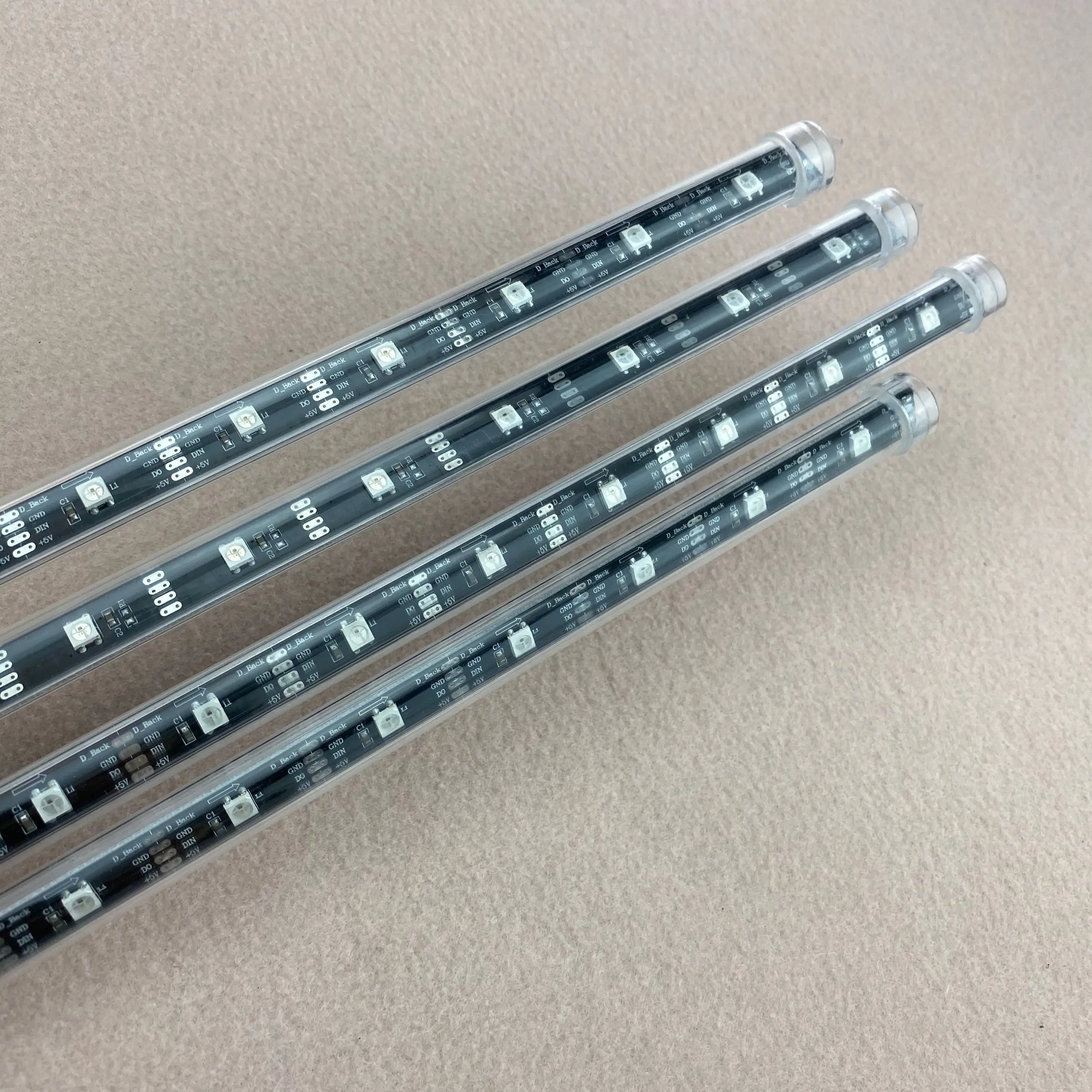 СВЕТОДИОДНЫЙ цифровой метеоритный светильник длина 0 5 м 3D WS2812B Пиксельная трубка