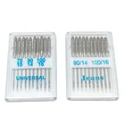 10 шт.компл. иглы для бытовой швейной машины шариковая головка 7010 9014 10016 джинсы  общий Серебряный Нержавеющаясталь швейные иглы