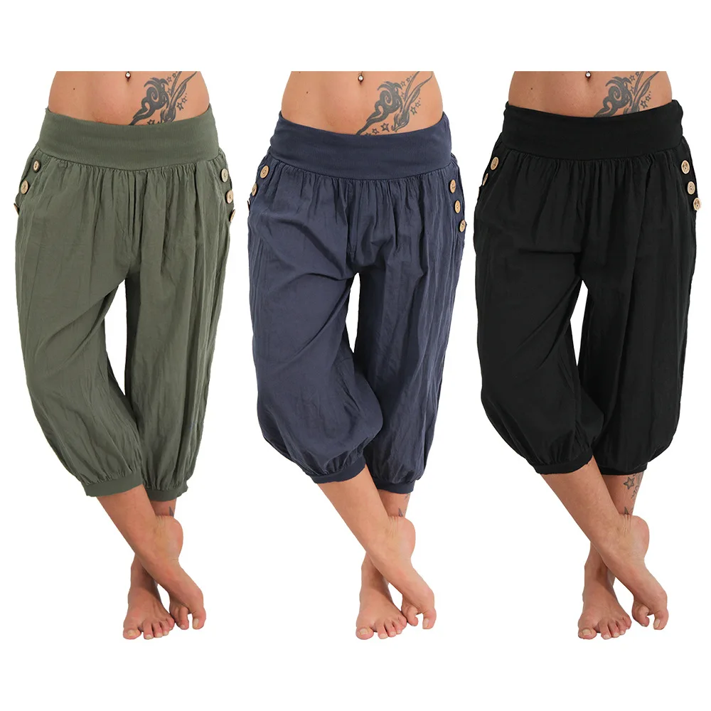 

2019 New Brand Summer Pants Fat Younger Sister Wide Leg Pants Fat People Fashion Women Wear Large Size S-5XL