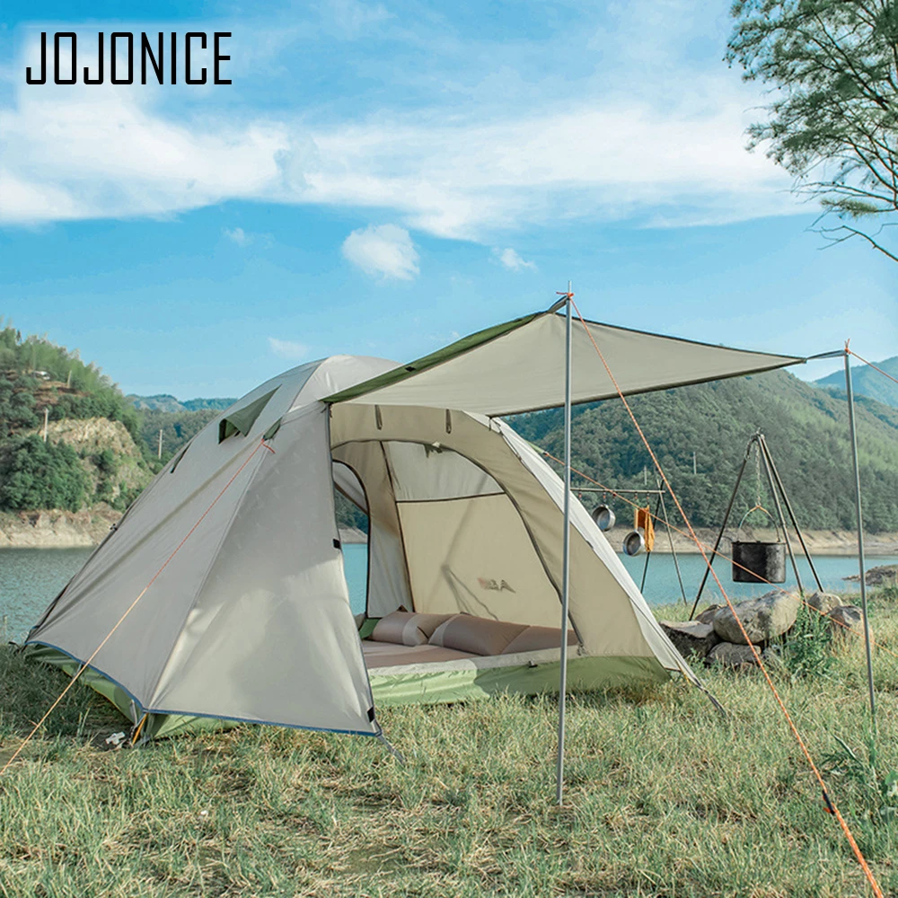 

Dual Purpose Outdoor Camping Tent 2-3 Person Hiking Travel Fishing Large Space Big Tents Double Layer Windproof Rainproof