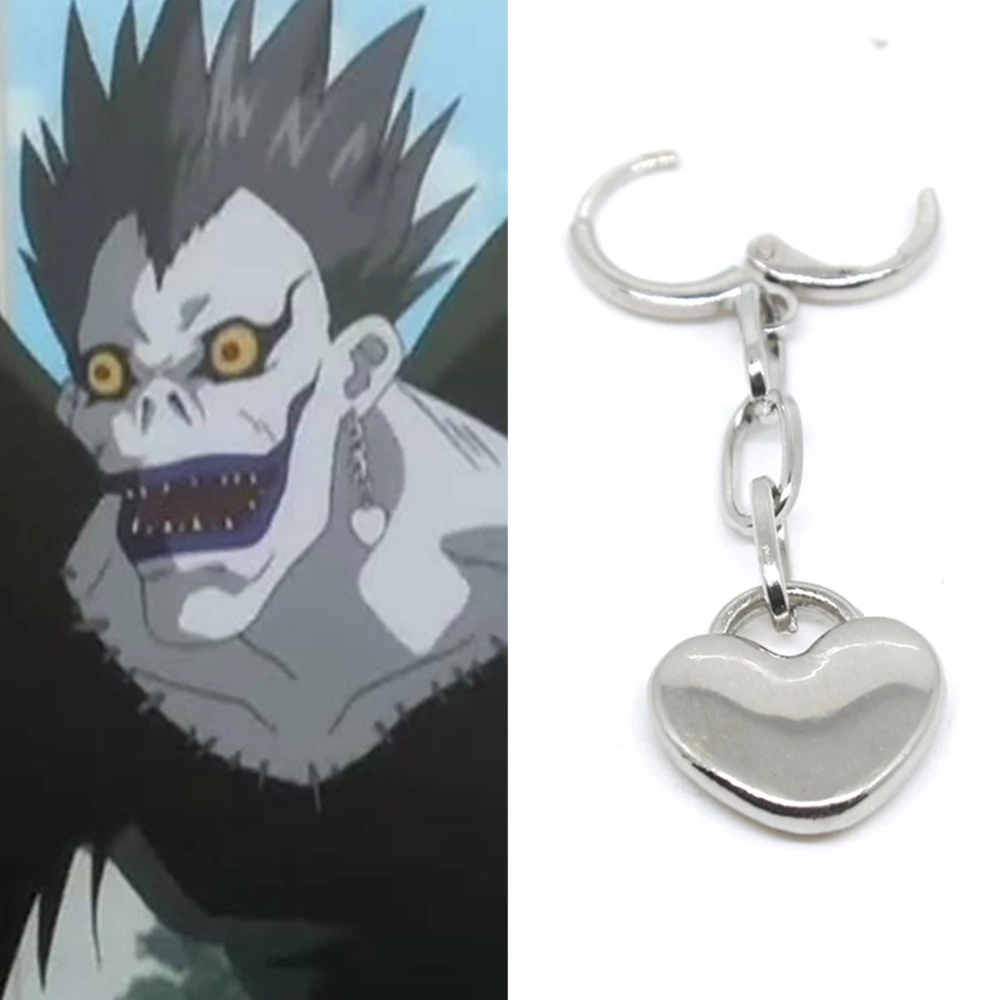 

Anime Death Note Cosplay Earrings Stars Teardrop Earring Stud Unisex Ear Clip 2pc