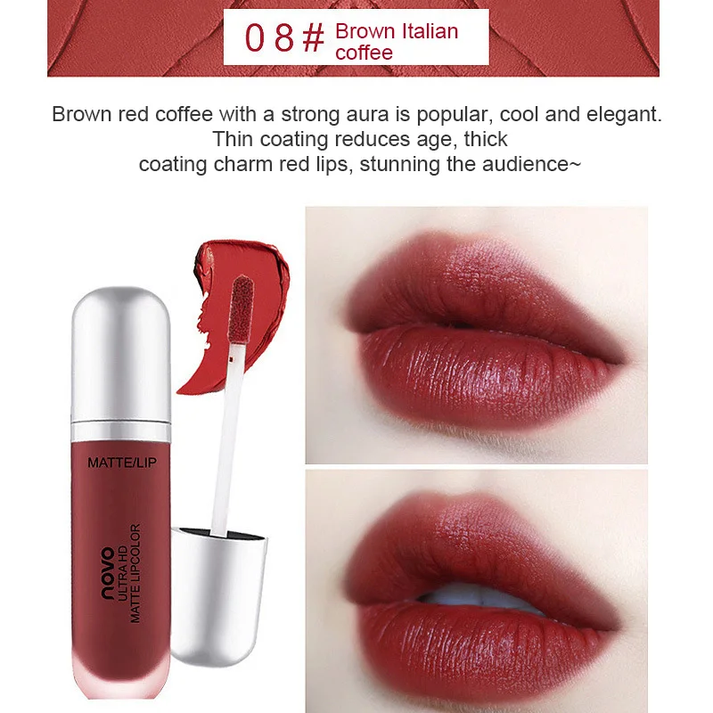 

NOVO NEW! Moisturizing Waterproof Matte Lip Glosslip Glaze Student Moisturizing Lip Gloss Matte Lip Glaze 9 Colors TSLM1