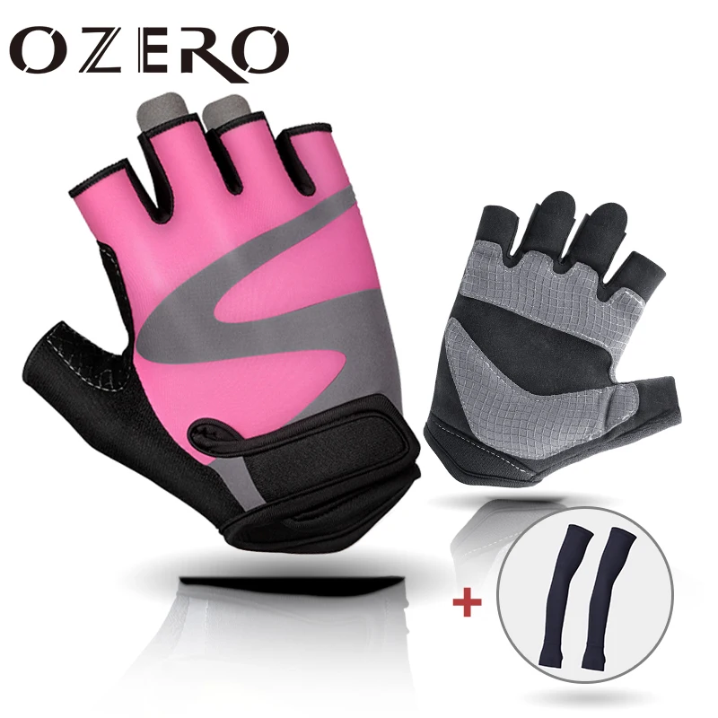 

OZERO Summer Cycling Fingerless Gloves Breathable Gym Fitness Gloves Half Finger Anti Slip MTB Mountain Bicycle Sports Gloves
