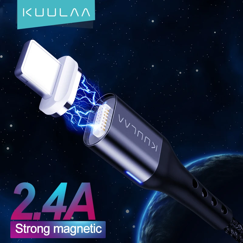 Магнитный кабель KUULAA для iPhone 12 11 Pro X XR SE 8 7 6 Plus быстрая зарядка USB зарядный передачи
