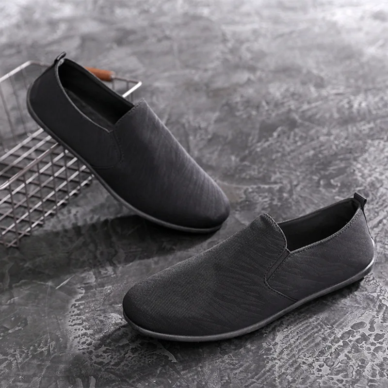 2020 Fashion Shoes Loafers Men Leather Casual Classic Canvas shoes High quality canvas flats men M14-75 |