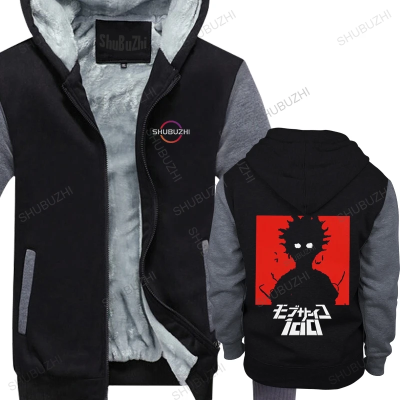 

Fashion Mens Mob Psycho 100 winter hoody Men Cotton hoodie Designer One Anime Manga Shigeo Kageyama brand fashion hooded coat