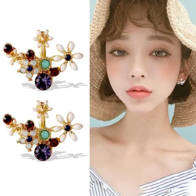 Свежие лепестки в форме уха шпильки темперамент Корея простой личности мода для