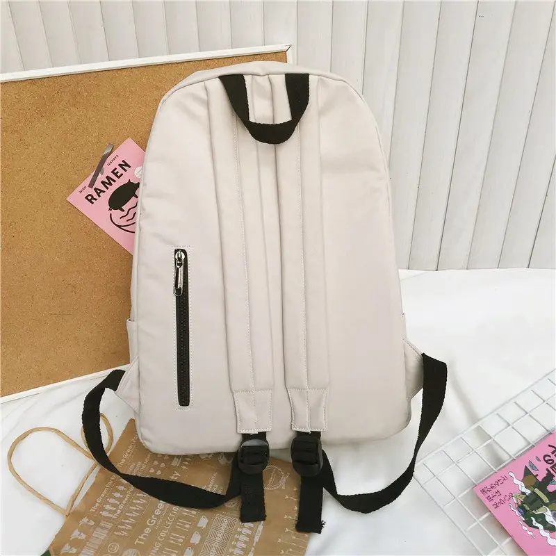 Однотонный рюкзак из ткани Оксфорд для девочек подростков школьный ранец в