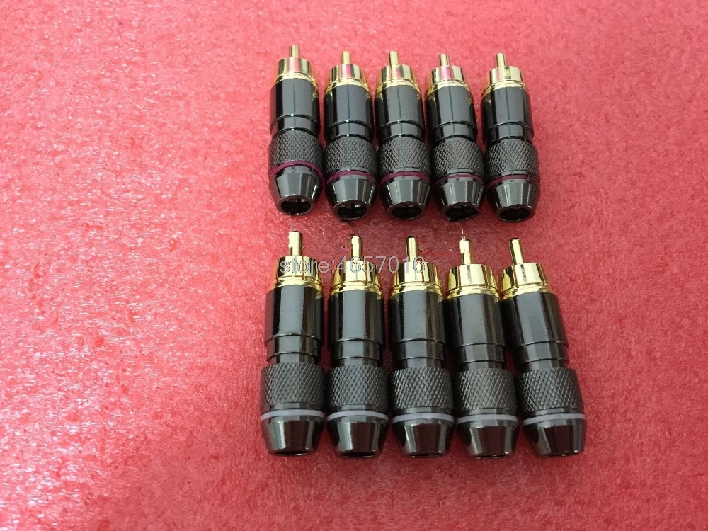 

Areyourshop 10 шт. медный RCA разъем позолоченный Аудио Видео адаптер Разъемы пайка