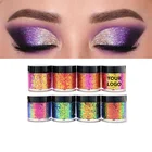 Фирменный ярлык, блестящие тени для век, крем с высоким пигментом, одиночные хамелеоновые тени для век, гель для макияжа, искусственный логотип на заказ