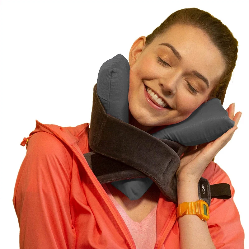 Регулируемая дорожная подушка для шеи из пены с эффектом памяти страуса дорожные