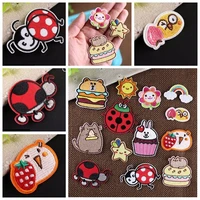 cute cartoon small animal insect food flower embroidery clothing patch cloth sticker iron on clothes diy for kids
