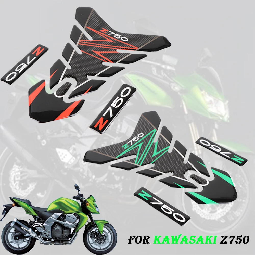 Наклейки на крышку топливного бака мотоцикла наклейки для Kawasaki Z750 Z750R Z