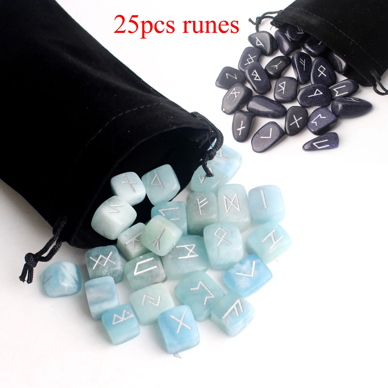 25 шт. бесплатная доставка натуральные нефритовые хрустальные руны камни с