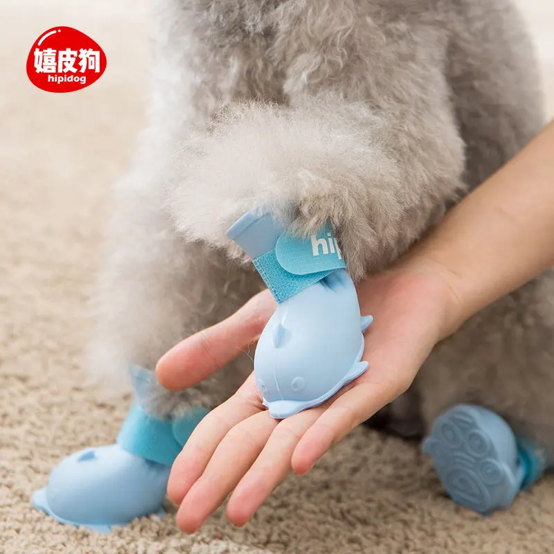 4 шт./компл. домашние питомцы собаки зимняя Дельфин Сапоги на резиновой подошве