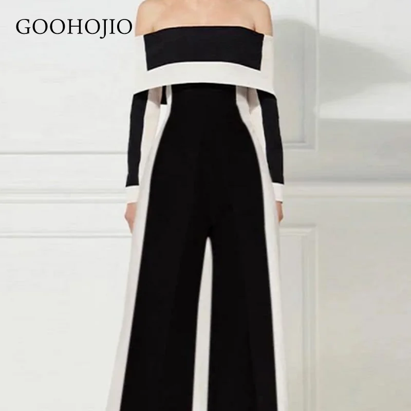 

GOOHOJIO 2021 Spring Autumn New Temperament Casual Rompers Womens Backless Jumpsuit for Ladies High Waist One Piece Suit Women