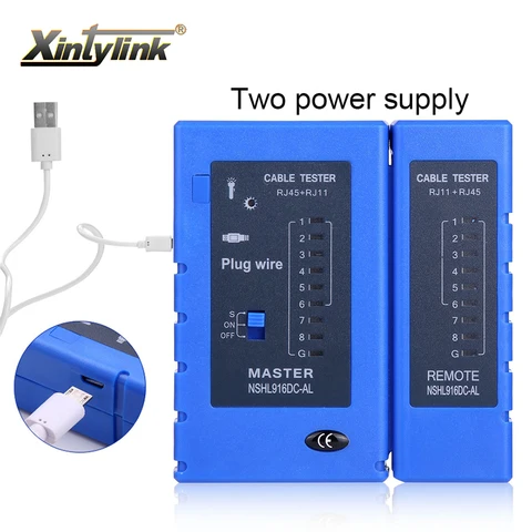 Набор инструментов xintylink, тестер с micro USB RJ45 для кабелей ethernet, разъем RJ11, RJ12, rg45, CAT5, CAT6