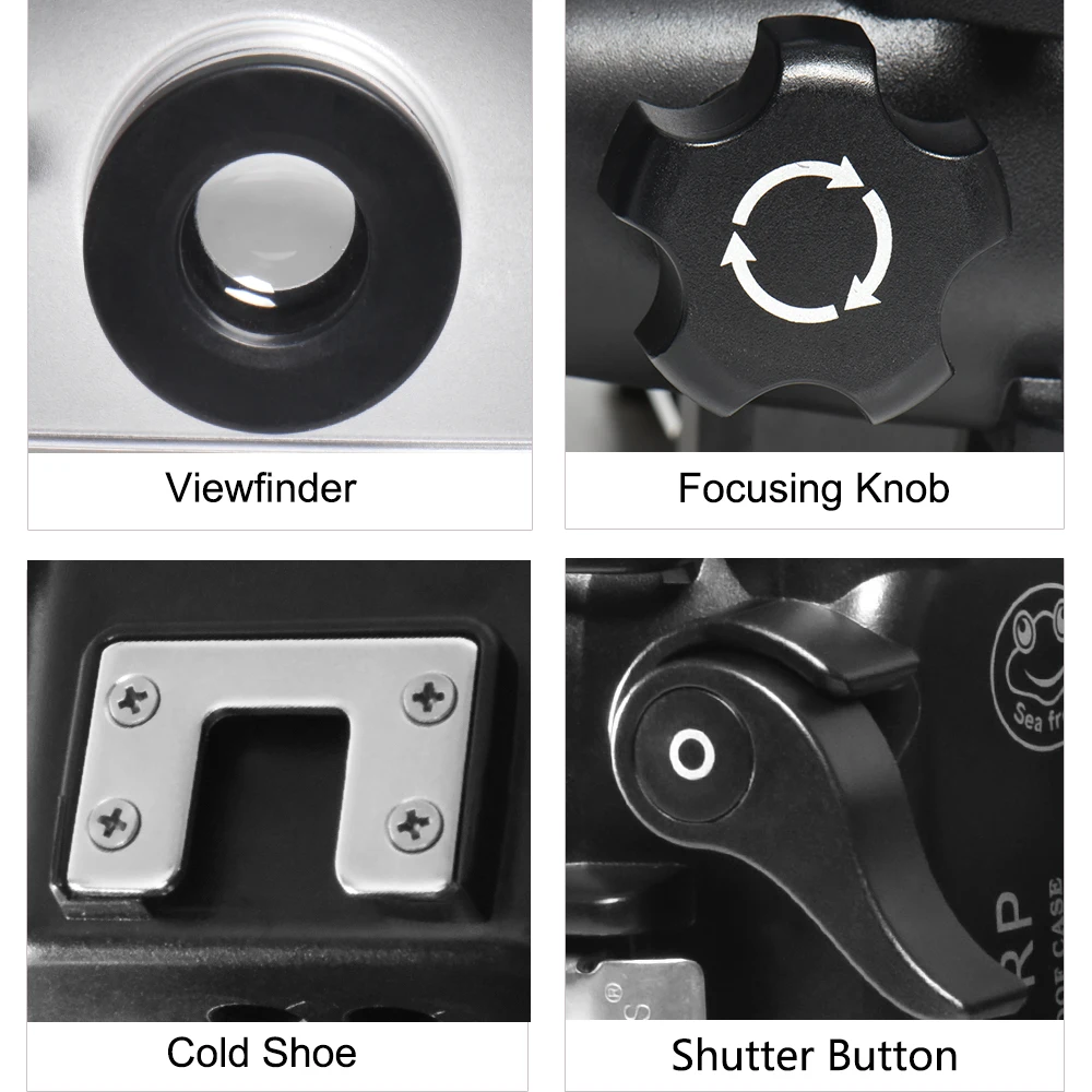 

Seafrogs 40m/130ft Underwater Camera Housing With Flat Port For Canon EOS RP Professional Diving Underwater Photography Case