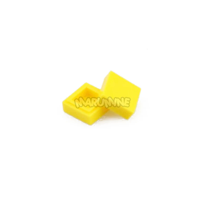 Цвет: желтый MARUMINE 1000 шт. 1x1 плитки блоков оптом аксессуары кубики Moc игрушки 3070 совместим со всеми основными брендами для детей здания - Цвет: Цвет: желтый