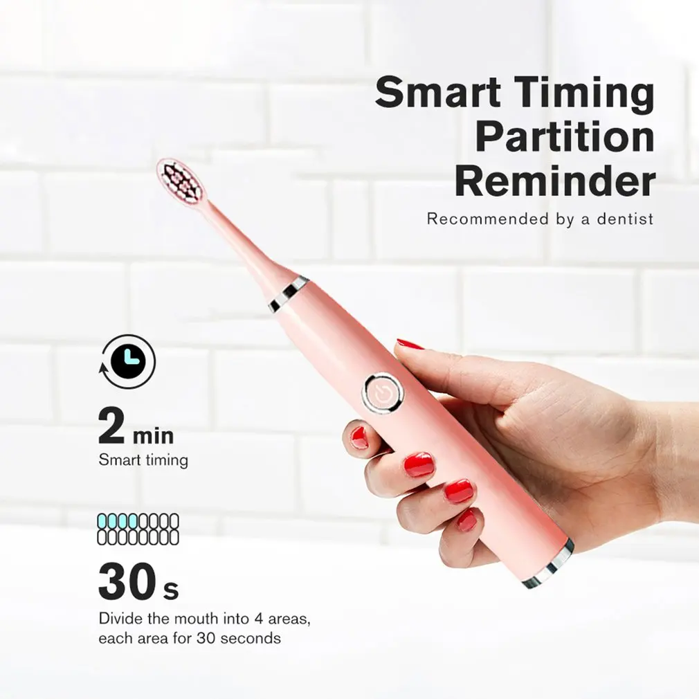 

IPX7 Waterproof Sonic Electric Toothbrush For Adult Kids Automatic Sound Wave Low Noise Strong Momentum Whitening Tooth brush