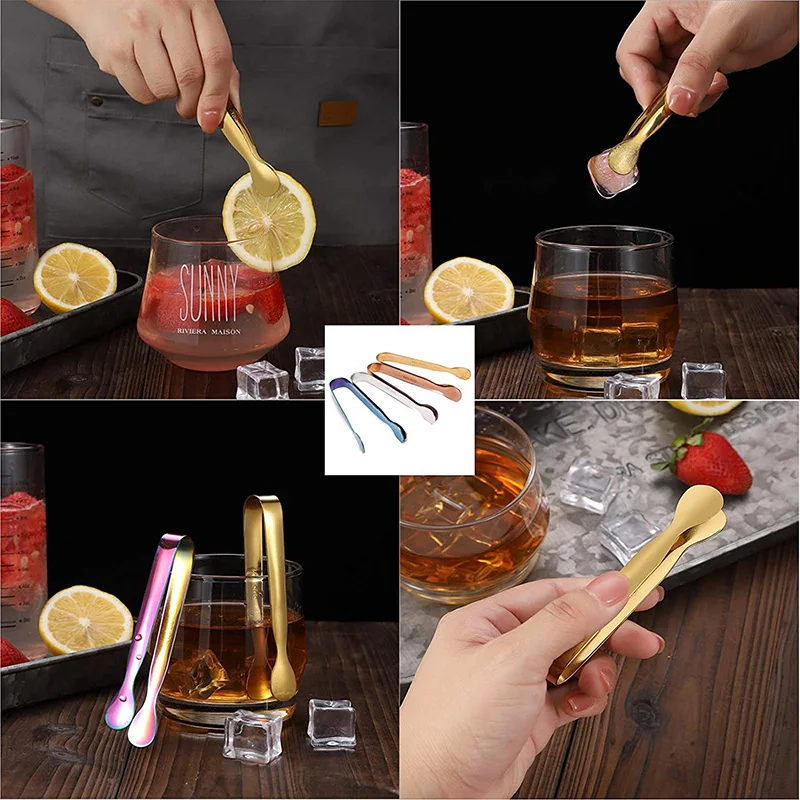

Stainless Steel Ice Cube Clip Ice Tong Bread Food BBQ Clip Barbecue Clip Ice Clamp Tool Bar Kitchen Accessories Wholesale NEW