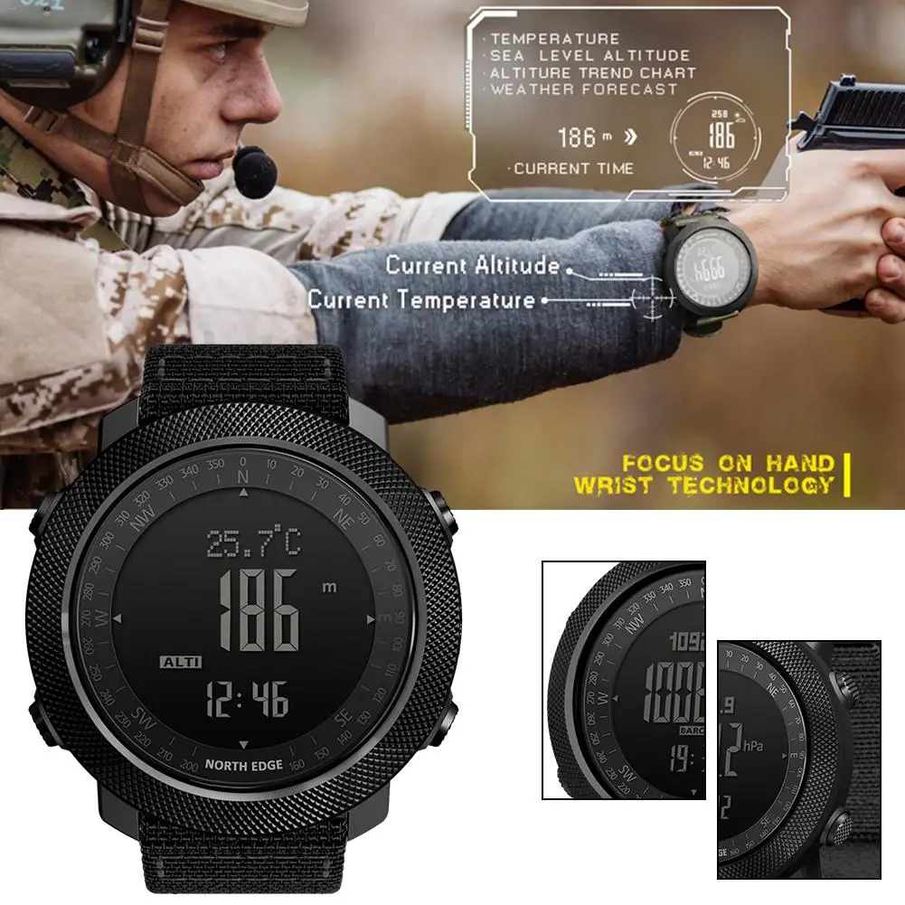 Часы наручные North Edge мужские цифровые многофункциональные умные часы с