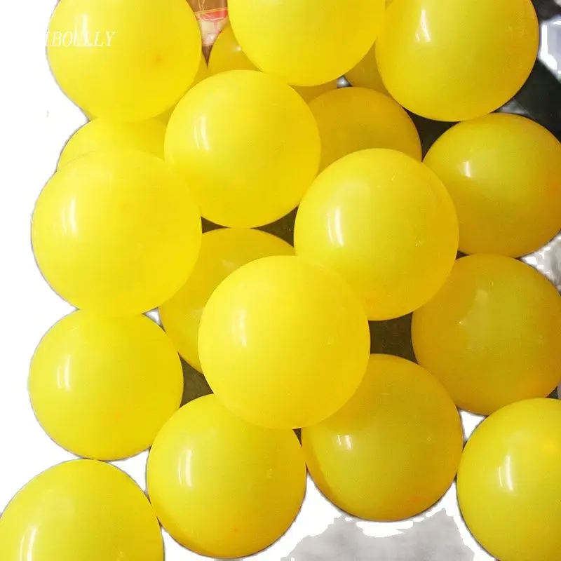 

New Year Balloons 50pcs10 Inch Round Yellow Latex Helium Ballons Wedding Decoration Birthday Party Baby Shower