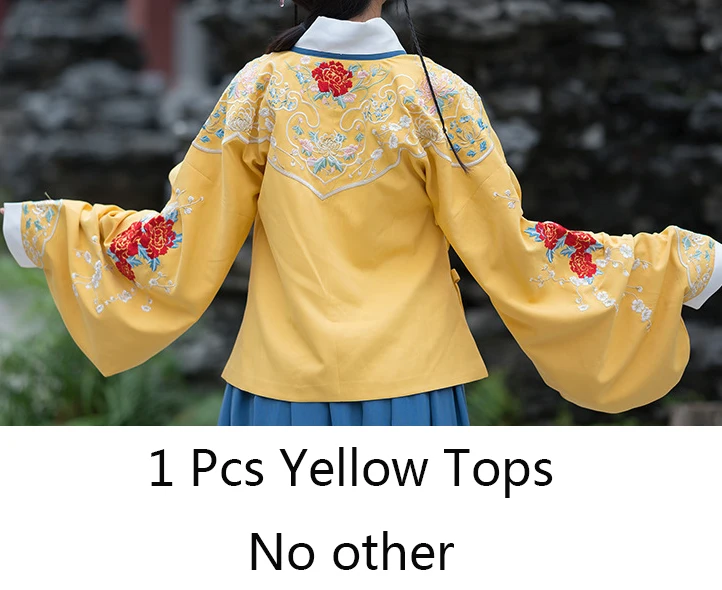 Традиционный танцевальный костюм с вышивкой Hanfu, женское платье феи, народный фестиваль, наряд певцов, Восточное представление, одежда DC3160 - Цвет: Цвет: желтый