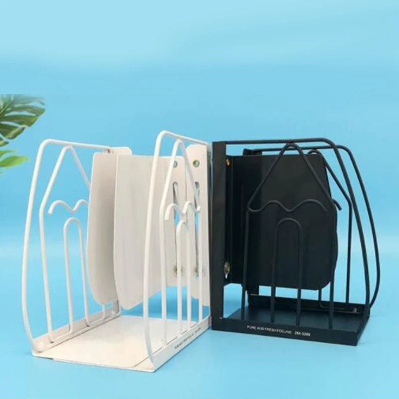 

Hollow-out Metal Book Stoppers Nonskid Metal Bookends Stretchable Bookends Book Organizer for Library School Office Home