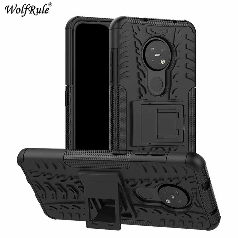 Wolfrule чехол для Nokia 7 2 двухслойная Броня TPU + PC противоударный телефона 6 Coque