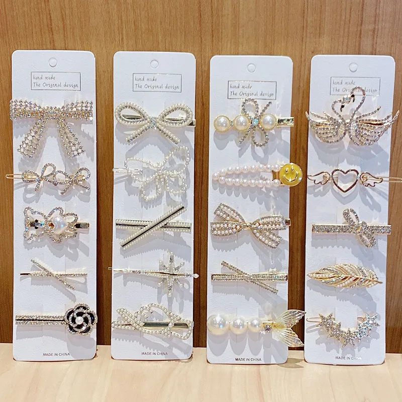 Заколки для волос женские металлические с лебедем 5 шт./компл. элегантные