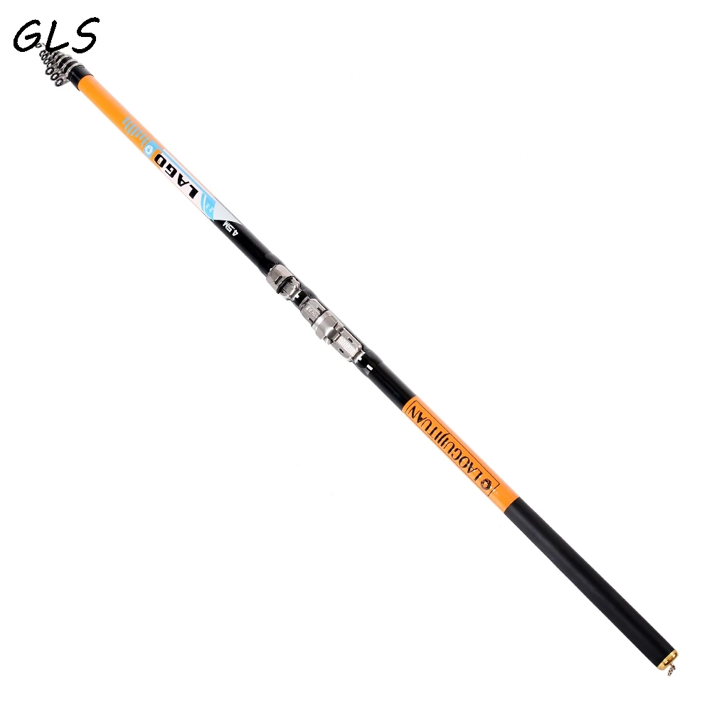 Супержесткая телескопическая удочка класс M 99% углеродное волокно 2 7 6 3 м