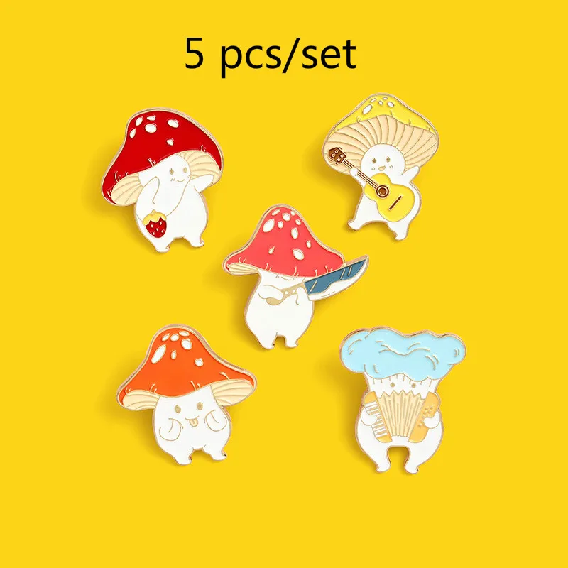 Брошь гриб лес растение значок грибок ювелирные изделия художник природа