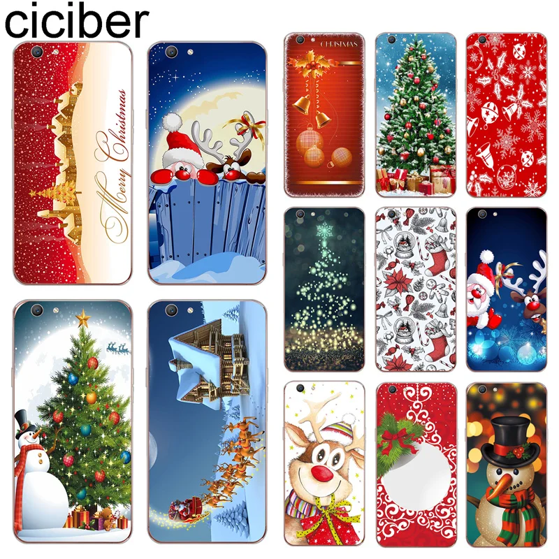 Ciciber чехол для телефона чехол для OPPO A83 A59 A57 A39 A37 A5 A7 AX7 A3S F1S F11 F5 Молодежный мягкий силиконовый рождественская ёлка
