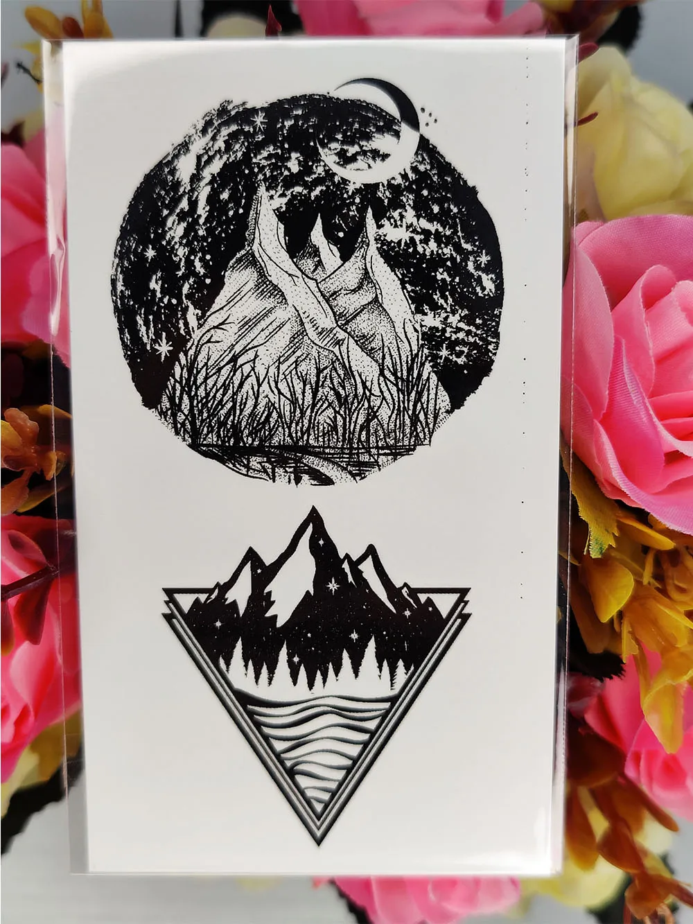 Waterproof Fake Tattoo Stickers Retro Forest Sun Deer Temporary Tattoos Transferable Tatoo Body Art Tatto for Women Girl Men | Красота и