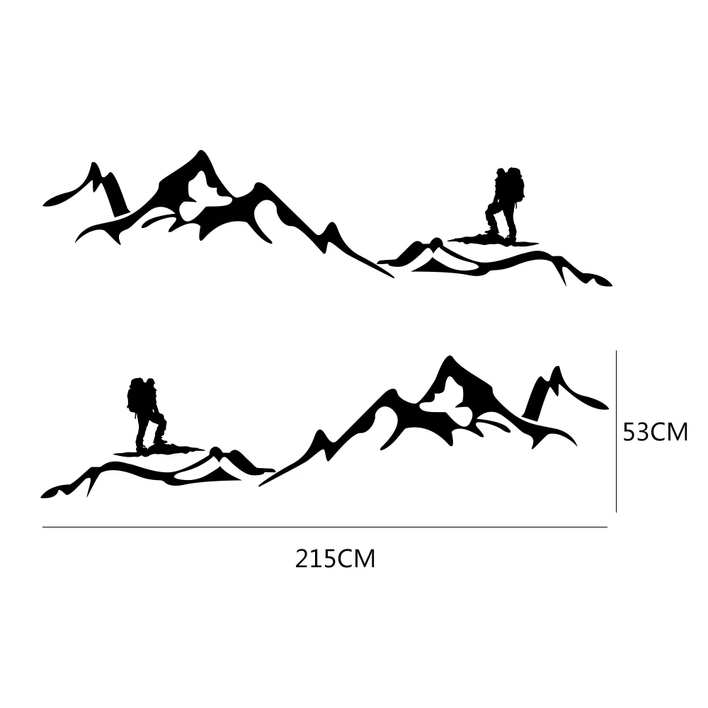 

For Audi Q3 Q4 Q5 BMW X1 X3 X4 X5 X6 Alfa Romeo Stelvio Q4 Mercedes GLA GLB GLC Accessories 2PCS Mountain Graphics Vinyl Decal