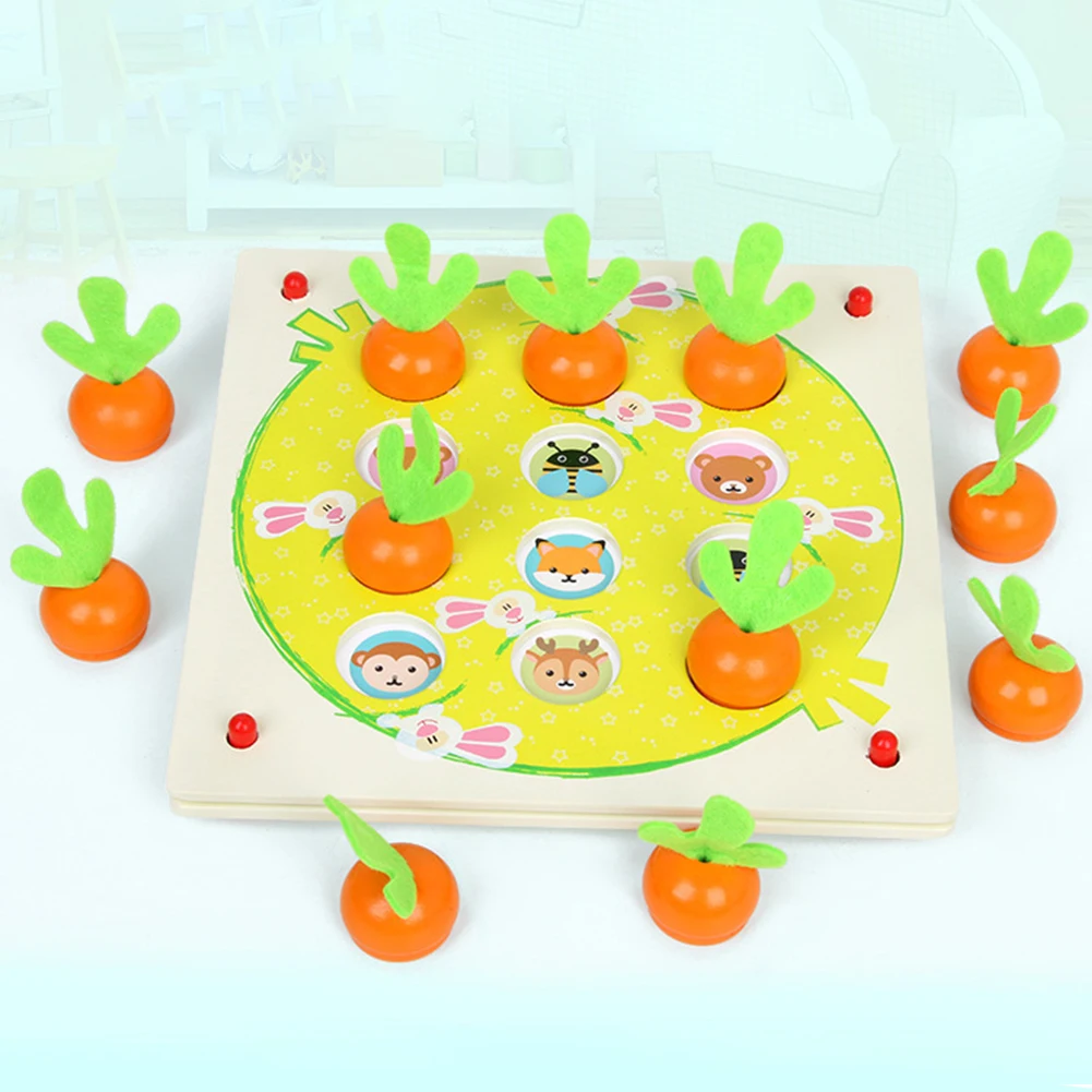 

Carrot Memory Chess Board Game Parent-Child Interactive Early Educational Toys Preschool Training Learning Supplies