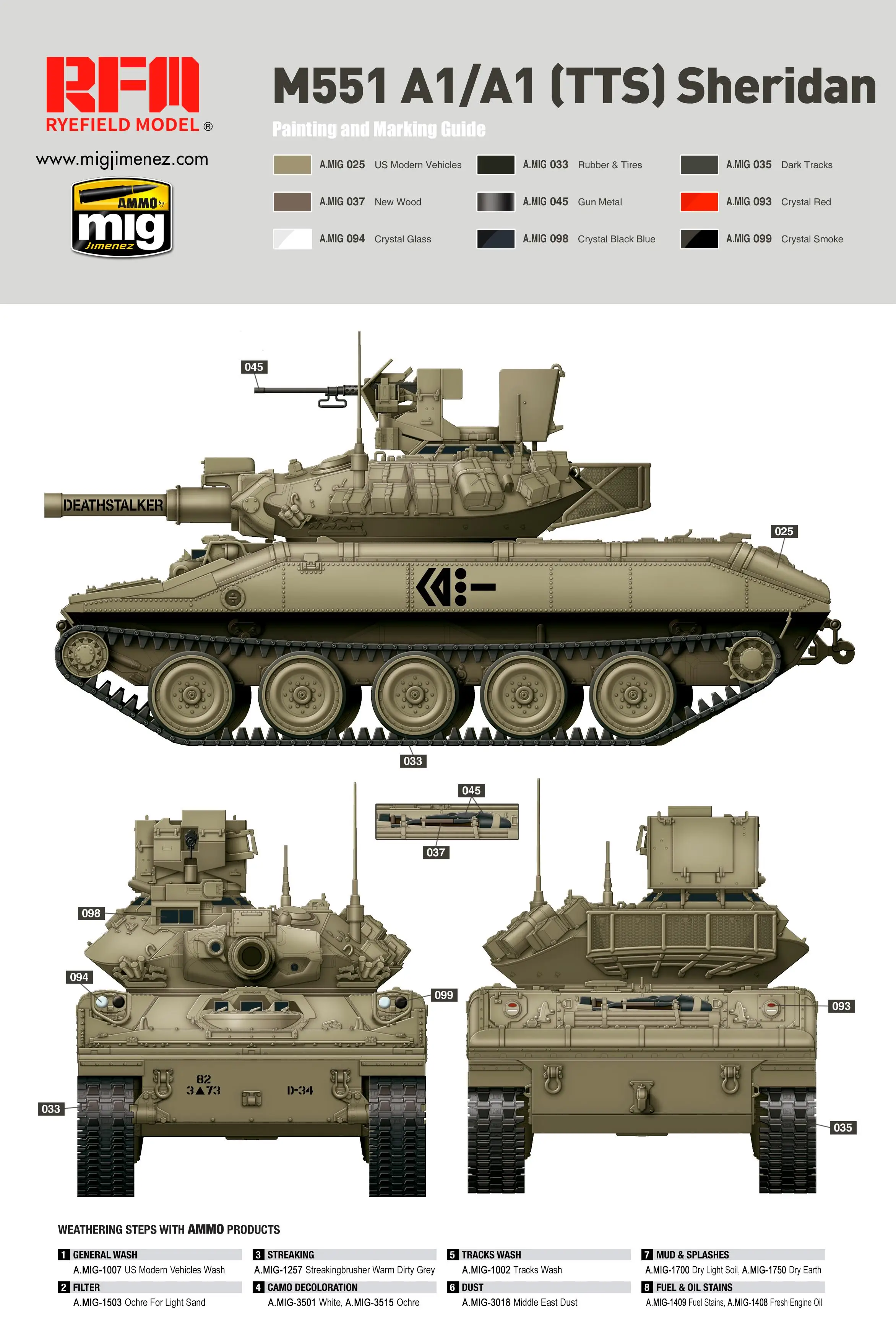 Рожь поле модель RM-5020 1/35 U S M551A1/551A1 (ТТС) комплект |