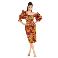 vintage summer african print dress women african clothes traditional casual outfits attire party african dresses for women xxl