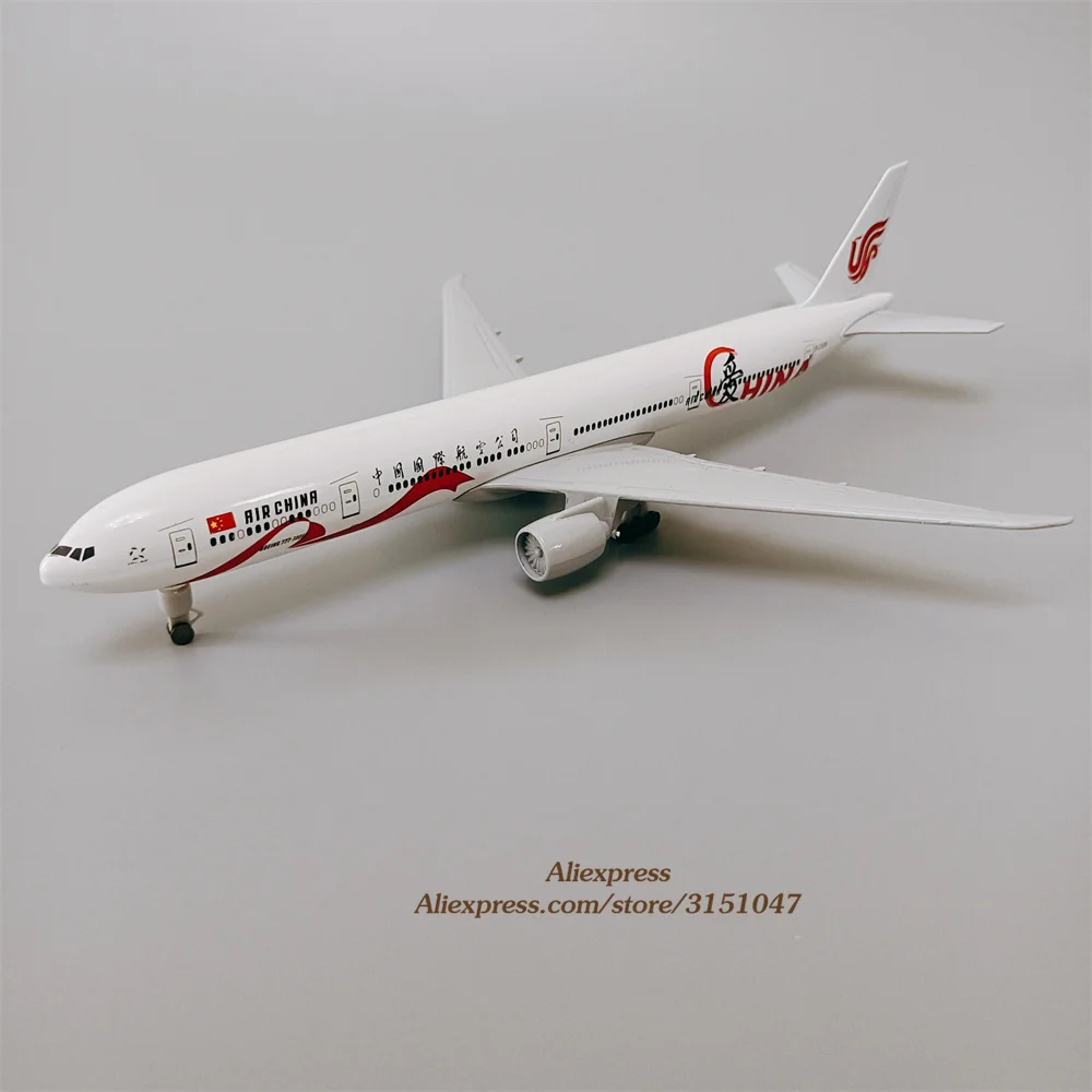 Модель самолета из металлического сплава 19 см China LOVE B777 Боинг 777 авиакомпании |