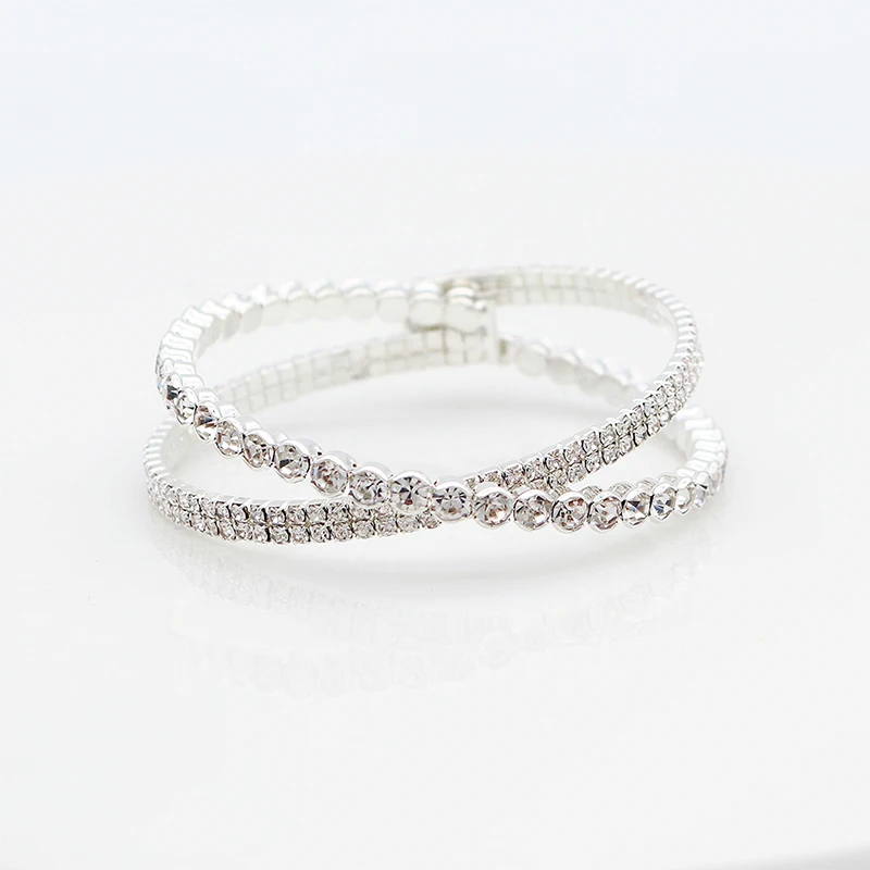 QYY изящный австрийский кристалл браслет модные свадебные женские ювелирные