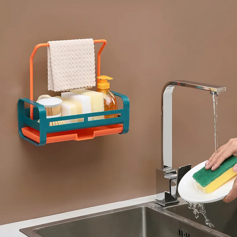 double sink drain rack large sponge towel rack kitchen storage gadgets bowl chopsticks drain rack free global shipping